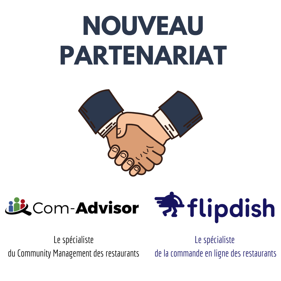 Com-Advisor, spécialiste du Community Management 
Flipdish, spécialite de la commande en ligne 